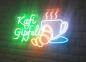 Preview: Kafi Gipfeli Neon Led Werbeleuchte für ihr Restaurant, Fastfoodladen!
